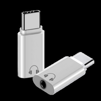 Kebiss 2 в 1 сплитер AUX кабел OTG адаптер за Samsung Xiaomi Redmi Huawei USB C към тип C добавете 3,5 мм жак аудио линеен конектор