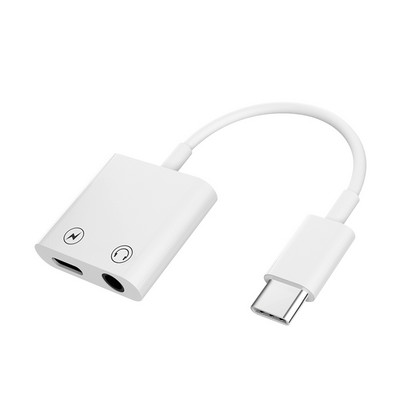 Προσαρμογέας OTG καλωδίου AUX Splitter Kebiss 2 σε 1 για Samsung Xiaomi Redmi Huawei USB C σε Type C, προσθέστε υποδοχή 3,5 mm Jack Audio Line