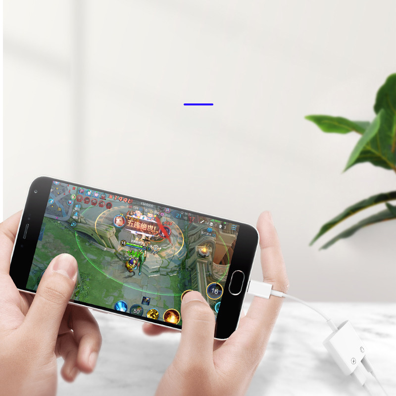 Kebiss 2 u 1 razdjelnik AUX kabel OTG adapter za Samsung Xiaomi Redmi Huawei USB C na tip C dodajte 3,5 mm priključak audio linijski konektor