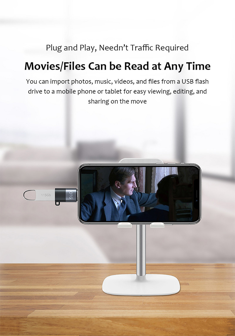 OTG adapteris USB-C Female į Lightning Male, C tipo skaitmeninių ausinių DAC keitiklis, skirtas iPhone 13 12 11 Pro Max iPad USB diskui