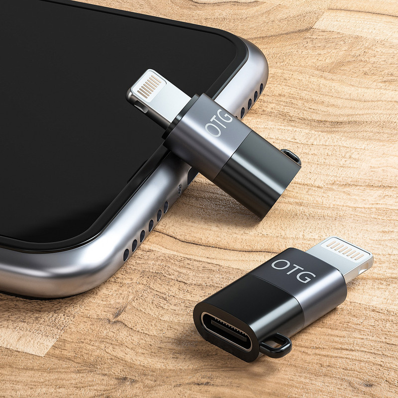 OTG adapteris USB-C Female į Lightning Male, C tipo skaitmeninių ausinių DAC keitiklis, skirtas iPhone 13 12 11 Pro Max iPad USB diskui