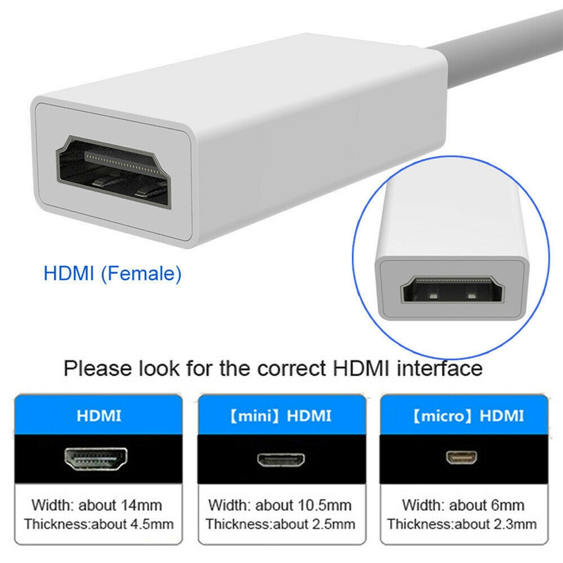 Mini DVI dugasz-HDMI kábel adapter monitor videokonverter 1080P Pro Air IMac-hez