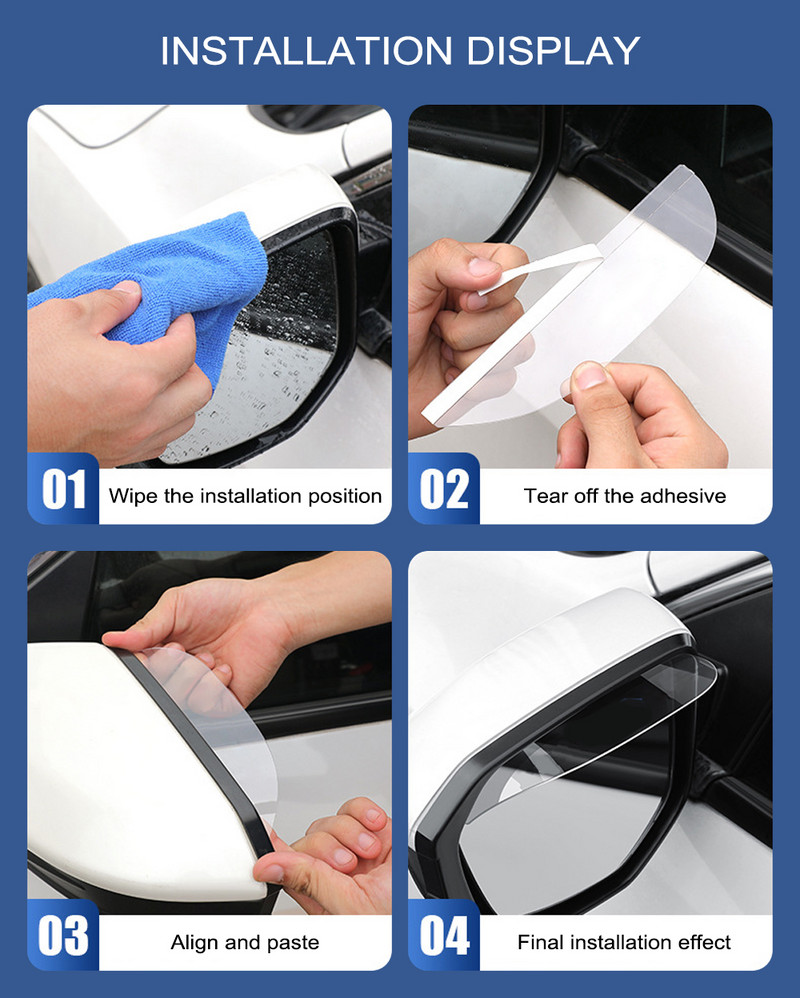 2 бр. Автомобилно огледало за обратно виждане Rain Eyebrow Shield Cover Автомобилни аксесоари за Nissan Juke F15 F16 2010 2011 2012 2016 2019 2011 2022