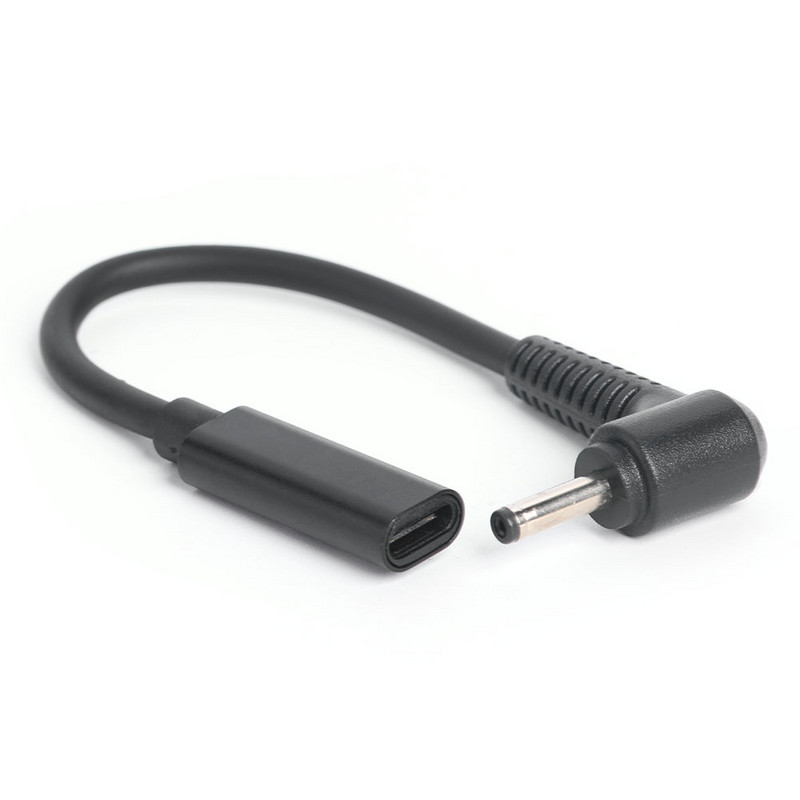 PD Adapter za brzi punjač za prijenosno računalo USB C ženski na DC konektor pod kutom od 90 stupnjeva, produžni pretvarač, adapter, spojnica