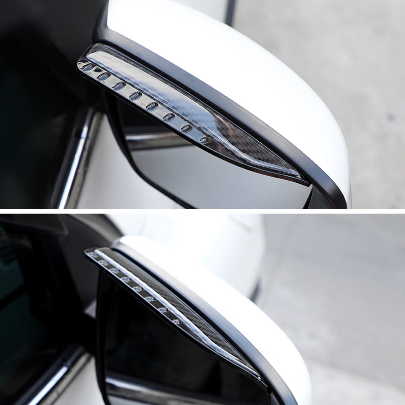 2PCS Automobilski retrovizor Obrve Štitnik za kišu Snježni vizir Štitnik protiv kiše ABS Automobilski retrovizor Obrve protiv kiše