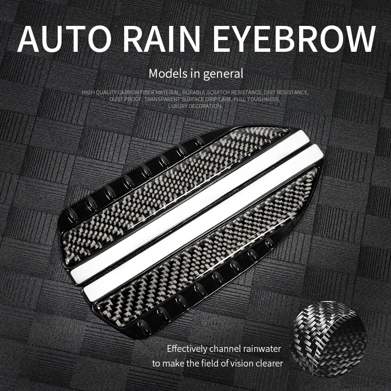 2PCS Automobilski retrovizor Obrve Štitnik za kišu Snježni vizir Štitnik protiv kiše ABS Automobilski retrovizor Obrve protiv kiše