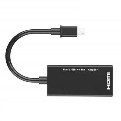 Mikro-USB-HDMI-adapter 1080P HDMI-kaabel Android-telefoni tahvelarvutiteleri jaoks, toetab 192 kHz digitaalset heli