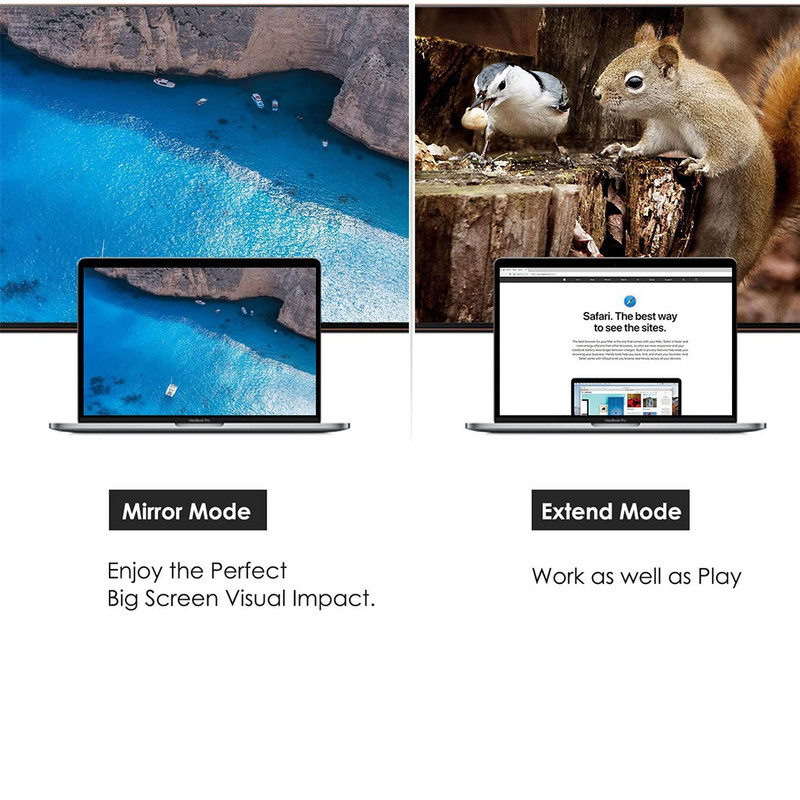 USB 3.1 Type C – HDMI 4K VGA adapter elosztó átalakító kábel Apple macbook pro air mini-hez Thunderbolt 3 porttal