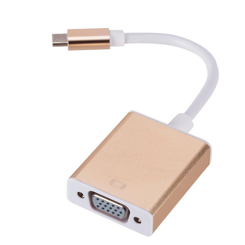 Grwibeou USB 3.1 į VGA adapteris Type C į moteriškas VGA adapterio laidas, skirtas naujam Macbook Surface Pro Hot Sales USB C Į VGA keitikliui