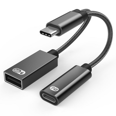 2 u 1 USB tip C kabel 60 W PD brzo punjenje OTG adapter pretvarač sinkronizacija podataka višenamjenski za prijenosno računalo mobilni telefon tablet