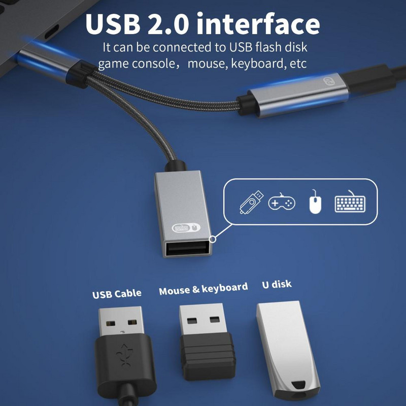 2 u 1 USB tip C kabel 60 W PD brzo punjenje OTG adapter pretvarač sinkronizacija podataka višenamjenski za prijenosno računalo mobilni telefon tablet