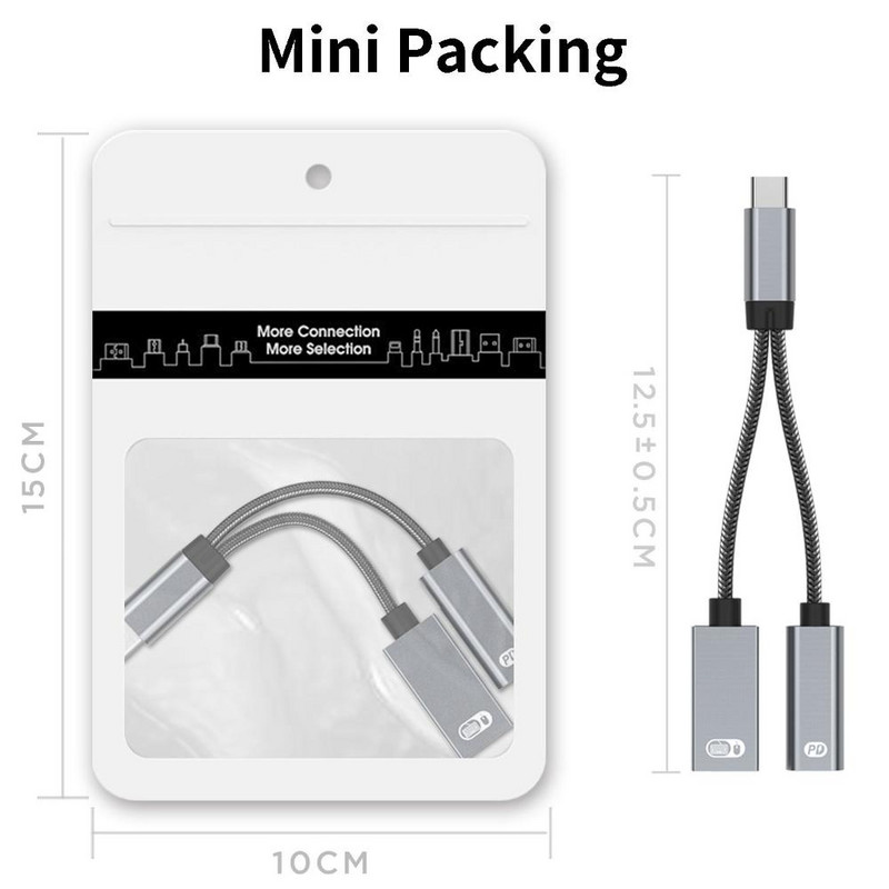 2 u 1 USB tip C kabel 60 W PD brzo punjenje OTG adapter pretvarač sinkronizacija podataka višenamjenski za prijenosno računalo mobilni telefon tablet