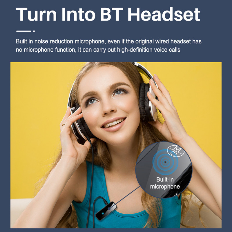 Bluetooth 5.1 BT 5.0 приемник предавател 2в1 безжичен адаптер 3,5 mm 3,5 mm жак Aux за автомобилна аудио слушалка високоговорител компютър телевизор