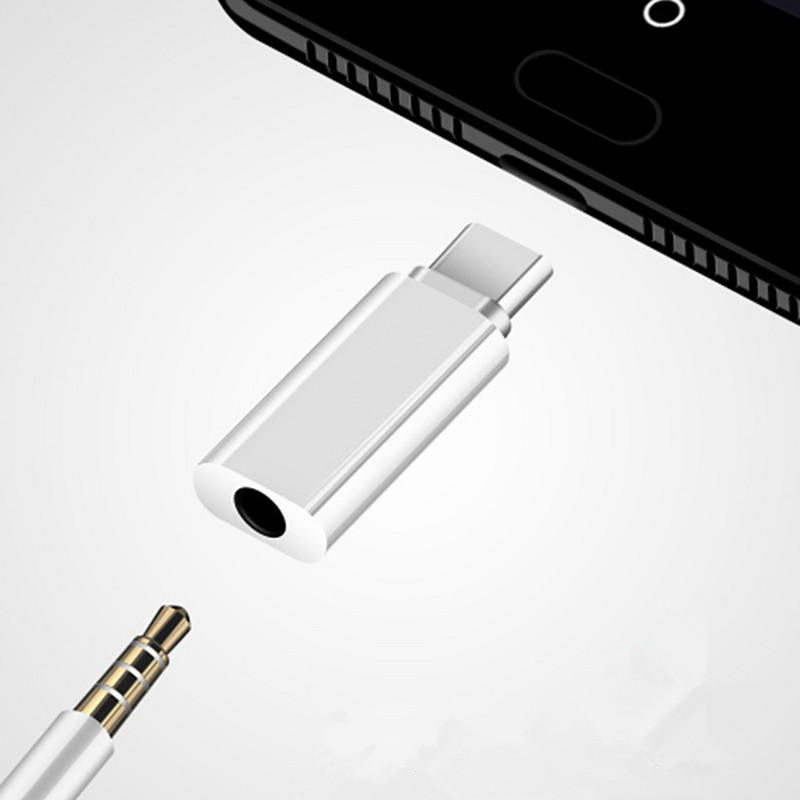 Cablu adaptor USB tip C la 3,5 mm Aux Masculin USB C la mufă femelă pentru căști Adaptor pentru căști cu fir Suport OTG pentru Xiaomi Redmi