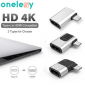 Adaptor Onelesy HD 4K Type-C la HDMI compatibil 4K *2K Convertor compatibil HDMI pentru televizoare inteligente Adaptor USB Type-C pentru laptop