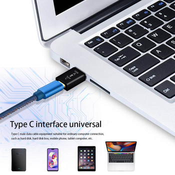 OTG Thunderbolt 3 Type C адаптер към USB 3.0 OTG конвертор Алуминиев за MacBook Pro 2017 Samsung Note 8 S8 Google Pixel 2 XL