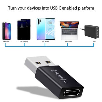 OTG Thunderbolt 3 Type C адаптер към USB 3.0 OTG конвертор Алуминиев за MacBook Pro 2017 Samsung Note 8 S8 Google Pixel 2 XL