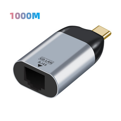 USB C Ethernet adapterski kabel 1000 Mbps Drive-free Type-C na RJ45 mrežnu karticu Lan konektor za prijenosno računalo, mobilni telefon, računalo