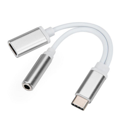 Type-C Mobile Pro Hub adapter s USB-C punjenjem 3,5 mm priključkom za slušalice AUX Audio Splitter Adapter pretvarača + kabel za punjenje 19. lis.