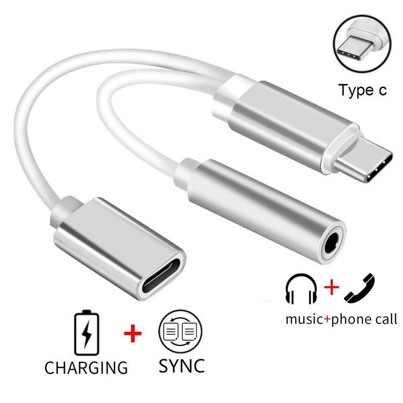 Type-C Mobile Pro Hub adapter s USB-C punjenjem 3,5 mm priključkom za slušalice AUX Audio Splitter Adapter pretvarača + kabel za punjenje 19. lis.