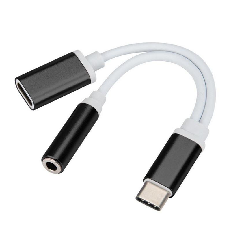 Type-C Mobile Pro Hub adapter s USB-C punjenjem 3,5 mm priključkom za slušalice AUX Audio Splitter Adapter pretvarača + kabel za punjenje 19. lis.