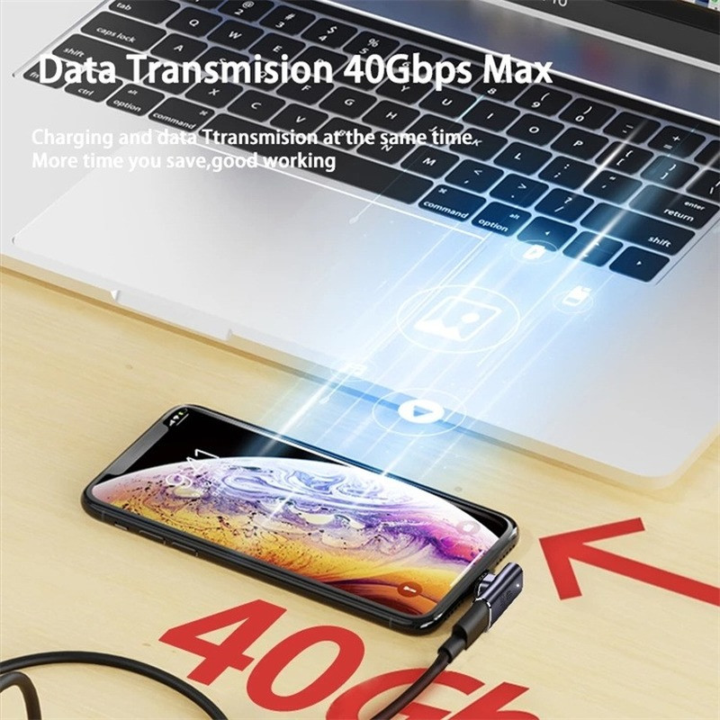 NOHON USB4.0 magnetski tip C adaptera koljeno 40Gbps 8K@60Hz 100W brzo punjenje USB C pretvarač magnet konektor