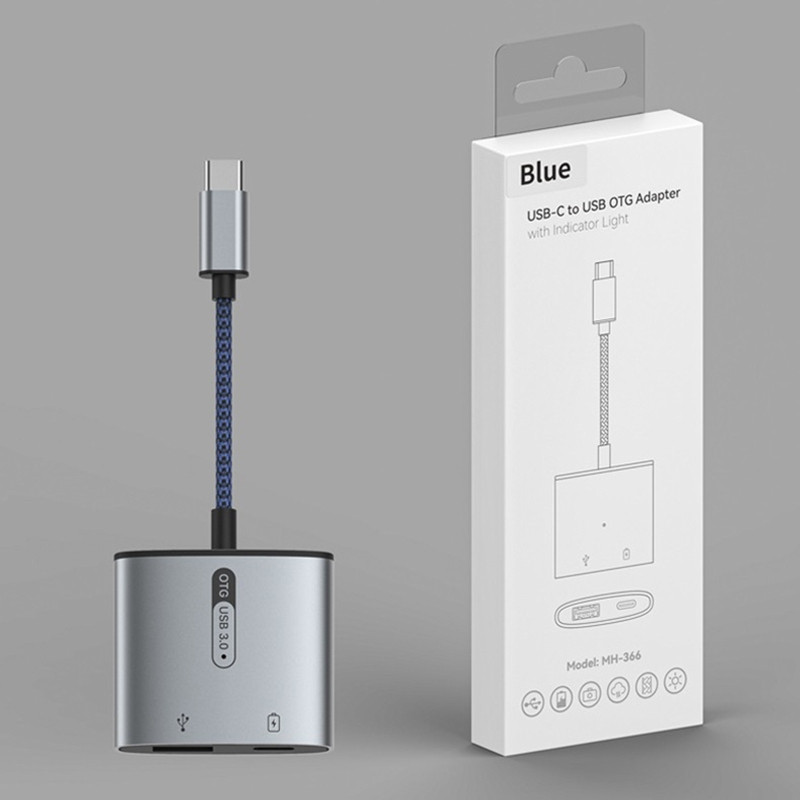 PD 60W Dual Type-C Splitter 2 u 1 Adapter za punjač, Adapter za mobilni miš, tipkovnicu, digitalnu kameru, igra, ručka, Accs Dropship
