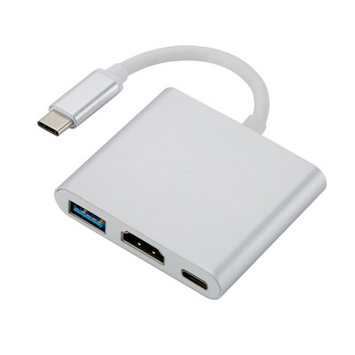 „Thunderbolt 3“ adapteris USB tipo C šakotuvas Su HDMI suderinamas 4K palaikymas „Samsung Dex“ režimo USB-C dokas su PD, skirtas „MacBook Pro“ / „Air 2021“