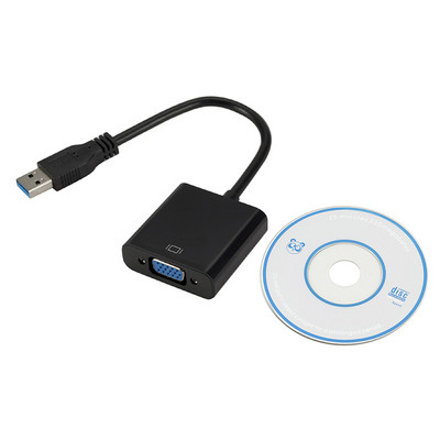 Adaptérový kábel USB 3.0 na VGA audio video pre Windows 7/8/10 PC 1080P