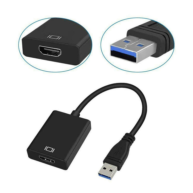 Adaptérový kábel USB 3.0 na VGA audio video pre Windows 7/8/10 PC 1080P