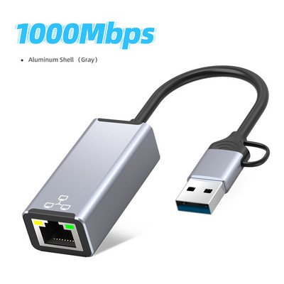 USB tip C na RJ45 žičanu mrežnu karticu Super brzi USB 3.0 na Ethernet 1000Mbps adapter za Samsung Xiaomi Macbook prijenosno računalo
