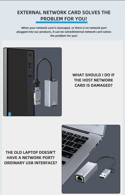 USB tip C na RJ45 žičanu mrežnu karticu Super brzi USB 3.0 na Ethernet 1000Mbps adapter za Samsung Xiaomi Macbook prijenosno računalo