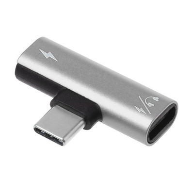Conector tip C Adaptor de încărcare USB-C mascul la Convertor dublu tip C femelă pentru căști mufă audio pentru căști