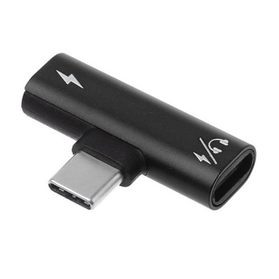 Conector tip C Adaptor de încărcare USB-C mascul la Convertor dublu tip C femelă pentru căști mufă audio pentru căști