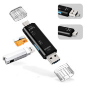 5 u 1 višenamjenski USB 2.0 tip C/Usb /Micro Usb/Tf/SD čitač memorijskih kartica OTG adapter za čitač kartica Dodaci za mobilne telefone