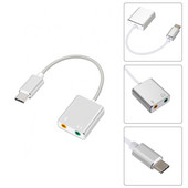 Placă de sunet USB de tip C externă 7.1 pentru Macbook Pro Air USB C 3,5 mm Mufă audio Adaptor microfon pentru căști Placă de sunet USB-C