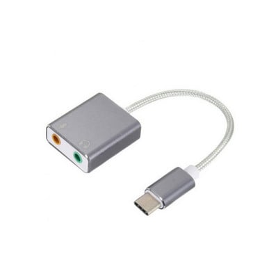 Placă de sunet USB de tip C externă 7.1 pentru Macbook Pro Air USB C 3,5 mm Mufă audio Adaptor microfon pentru căști Placă de sunet USB-C