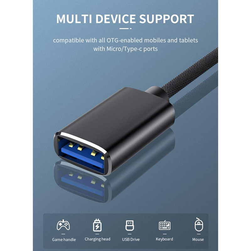 2 az 1-ben USB 3.0 OTG adapterkábel C típusú Micro-USB-USB 3.0 interfész átalakító mobiltelefon töltőkábelhez