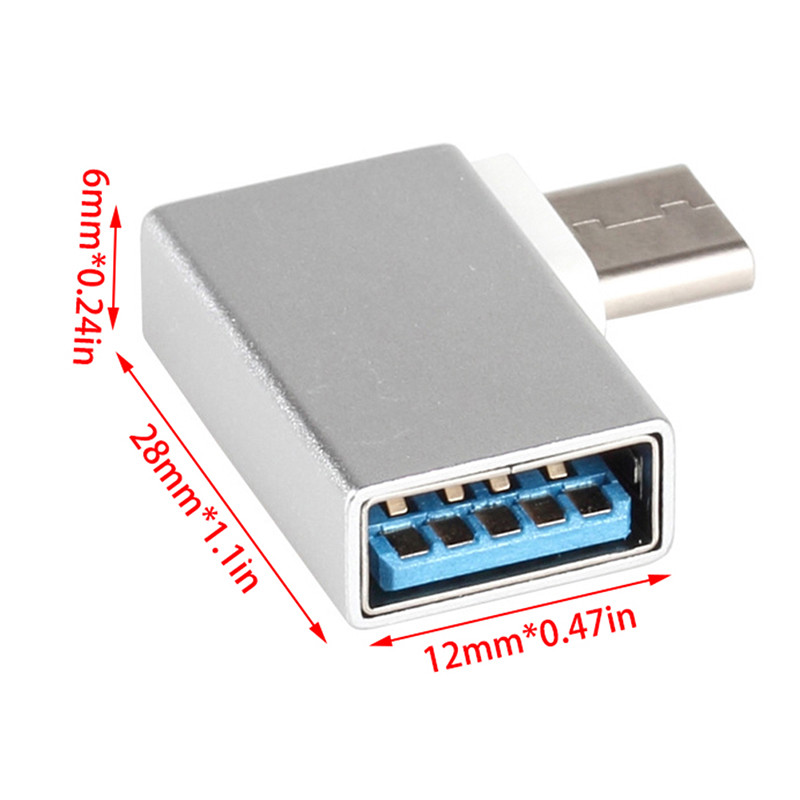 Tip-C OTG adapter pod kutom od 90 stupnjeva USB ženski na muški zglob tipa C USB 3.0 ženski podatkovni OTG konverter adapter