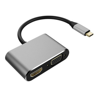 USB C na HDMI-kompatibilni adapterski kabel USB 3.1 Type-C na VGA HDMI 4K UHD Plug&play Kabel za pretvaranje od aluminijske legure