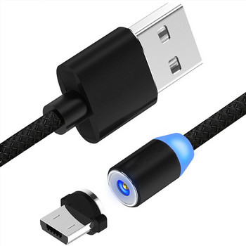 1 метър магнитен USB кабел Кабел за бързо зареждане Тип C Магнитно зарядно устройство Зареждане на данни Micro USB кабел Кабел за мобилен телефон USB кабел