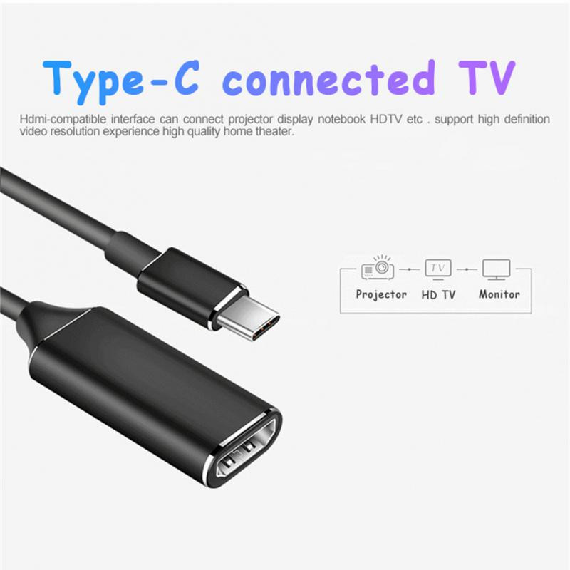 Plug & Play Type C To -compatible Splitter Type-c To HD Video kabel Usb3.1 4k 60hz pretvarač Tv Display Adapter Type-c To HD