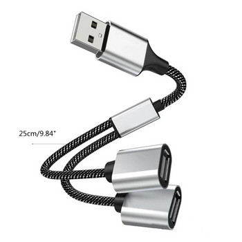 587D USB C OTG кабелен телефонен адаптер 2 в 1 Тип C към USB адаптер с данни и зареждане