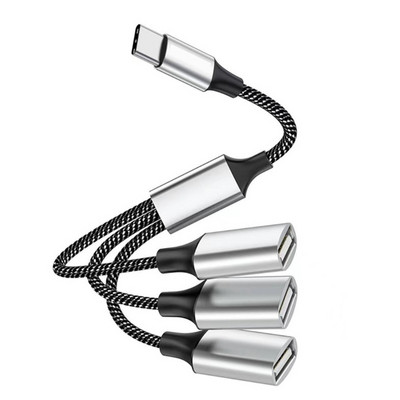 587D USB C OTG kabeļa tālruņa adapteris 2 vienā C tipa uz USB adapteris ar datiem un uzlādi