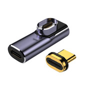 Mágneses USB C adapter C típusú csatlakozó PD 100 W gyorstöltő konverter 40 Gbp/s adat C típusú készülékhez telefon tábla laptop