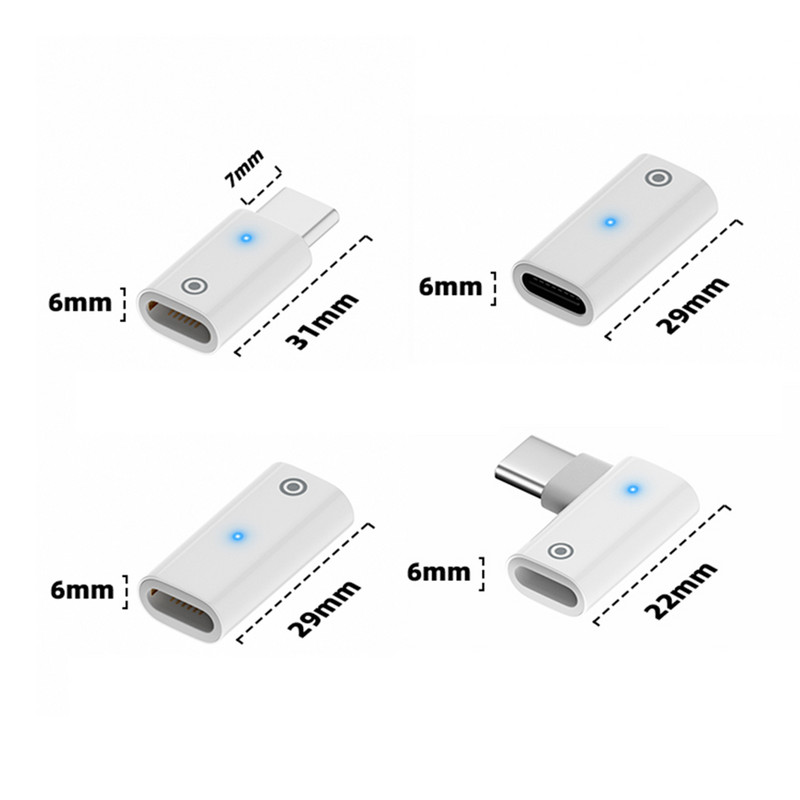 Adaptor conector profesional Încărcător Plug and Play cu indicator luminos pentru Adaptor convertor de generație 1 Apple Pencil