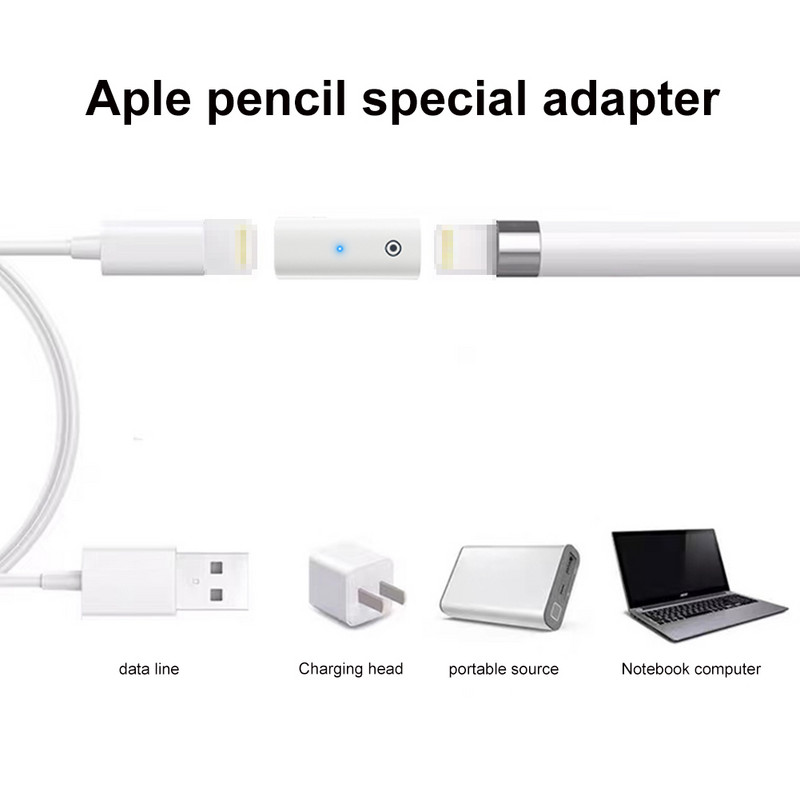 Konektorski punjač Profesionalni konektorski adapterski punjač Plug and Play sa svjetlosnim indikatorom za Apple Pencil 1. generacije