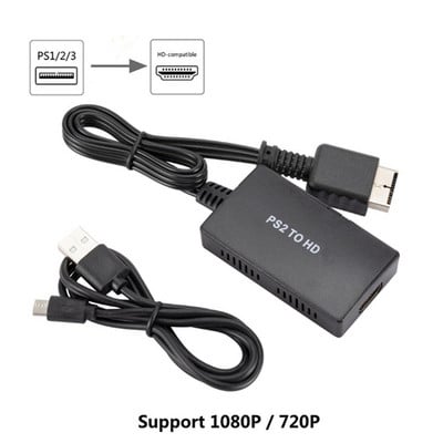 PS2 To HD Audio Video Converter 1080P For PS1/2/3 Display Modes For HDTV PC Full HD Cable Adapter