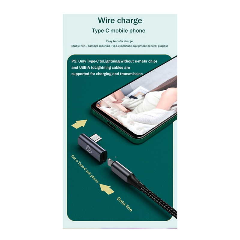 Mobiltelefon adapter PD Fast Charge Converter Iphone mobiltelefon adatkábelhez