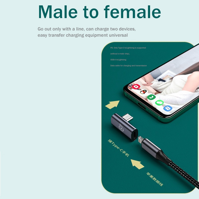 Mobiltelefon adapter PD Fast Charge Converter Iphone mobiltelefon adatkábelhez